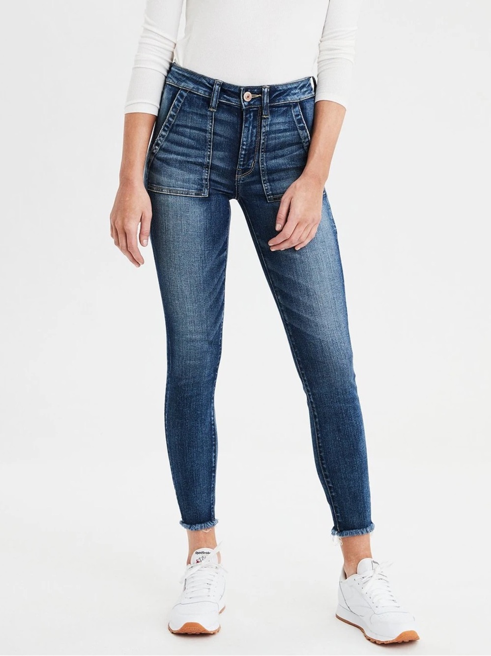 American Eagle Size 10 Short Next Level Stretch Utility Pocket Skinny Jeans